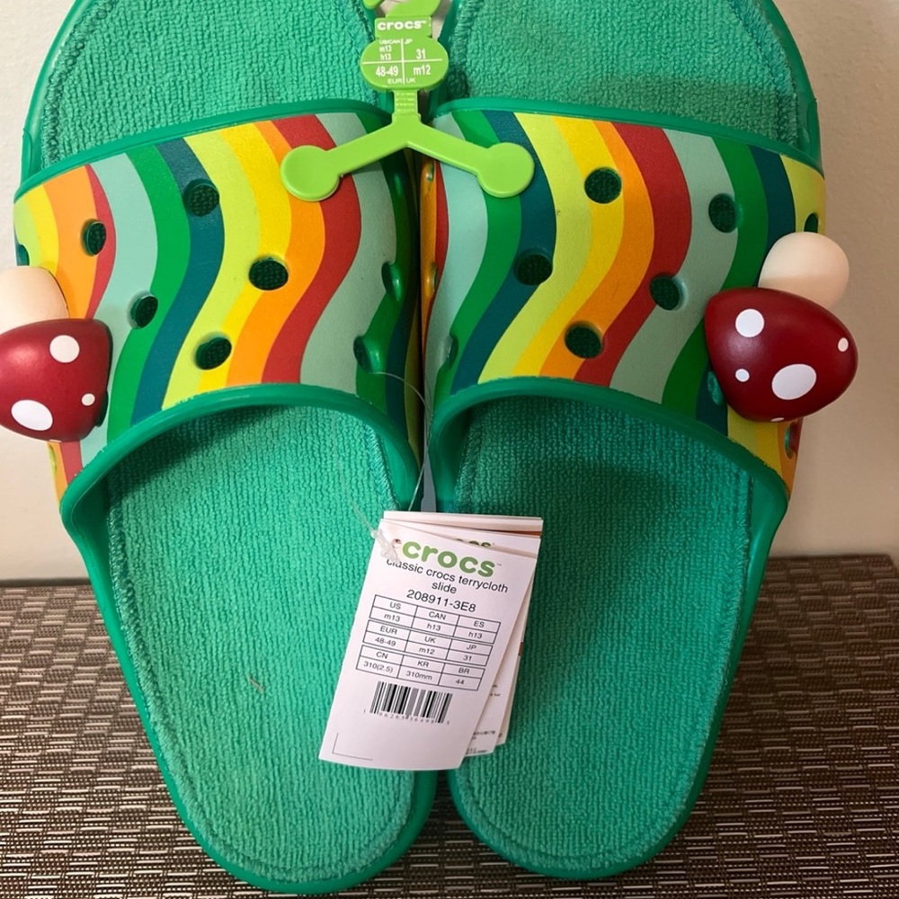 Crocs classic terrycloth slide size m13